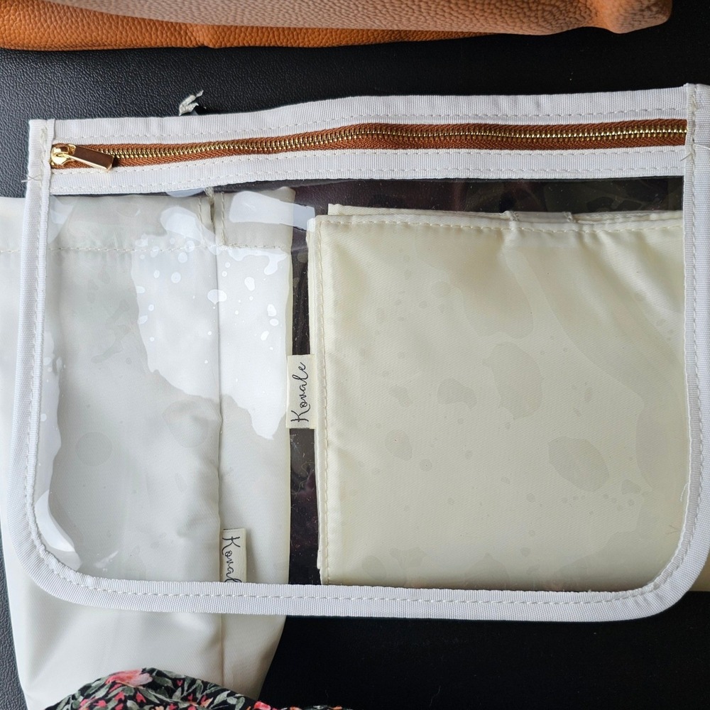 Kovale Collective Tan Vegan Leather Diaper Bag Backpack with 5 Accessories New - Picture 11 of 16